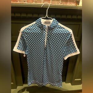 Callaway Blue and White Patterned Polo